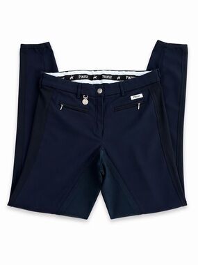 Pikeur Riding Breeches Navy Equestrian Pants Knee Patch Stretch Womens 30